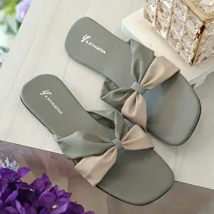 Sendal Flat Wanita - Sage Green TP03