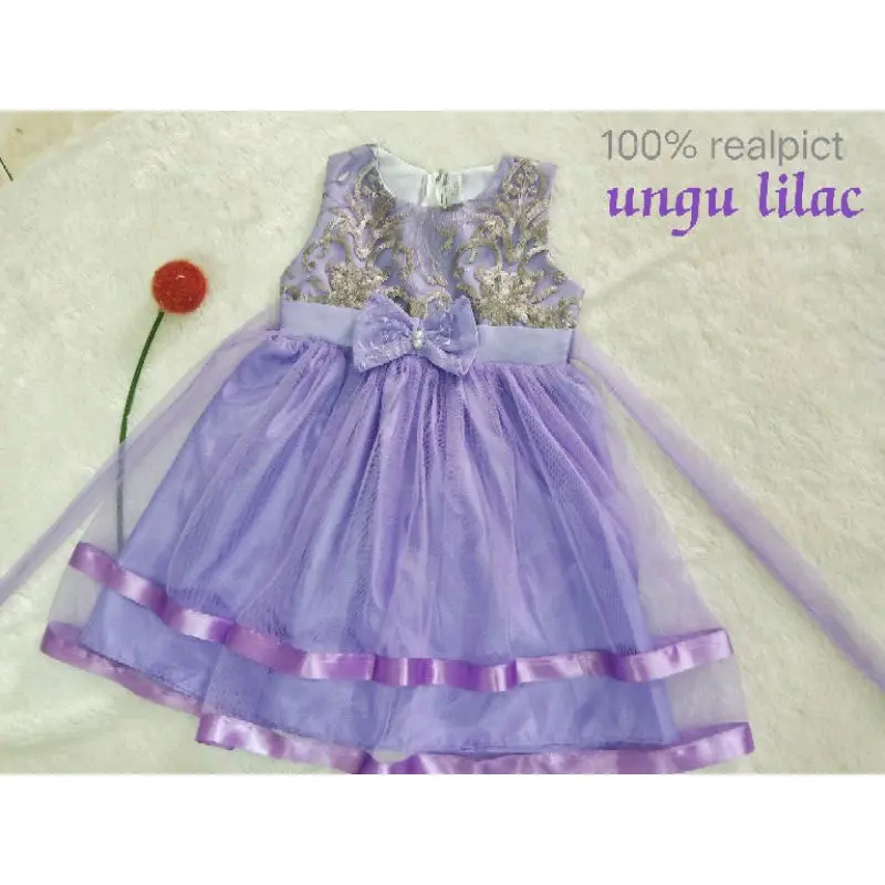 yukensi gaun mewah baju pesta Fashion Cantik overall dress bunga anak perempuan denim 5-6 tahun rosogold 10-11 tahun sage green yellow girl 7