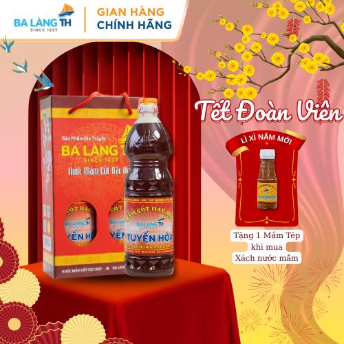  Xách Nước Mắm Cốt Đặc Biệt Ba Làng TH 400 Năm Truyền Thống 900ml Combo 2 Chai 