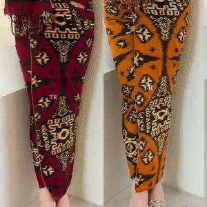 Kain Kamen Lembaran Set Selendang Sutra Paris Motif Lobeng Nyaman Dipakai