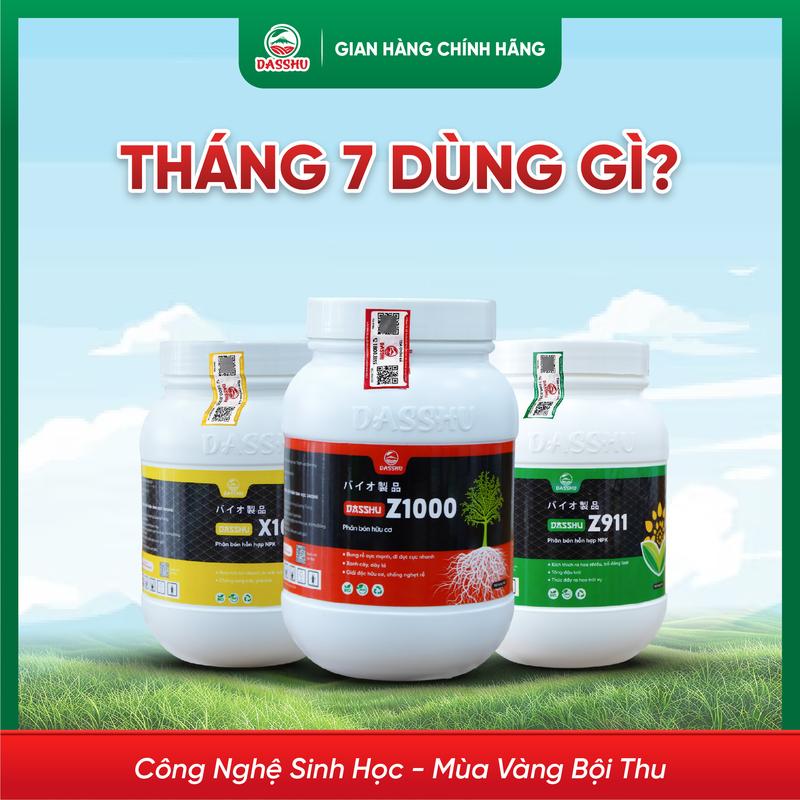 [THÁNG 9 Dùng gì] Combo 3 Giai đoạn Phân Bón Dasshu Kích Rễ - Kích Hoa - Dưỡng Trái Thay Thế NPK Bio, 1KG Phù Hợp Các Loại Cây Trồng Đặc Biệt Sầu Riêng, Cà Phê, Hoa Mai