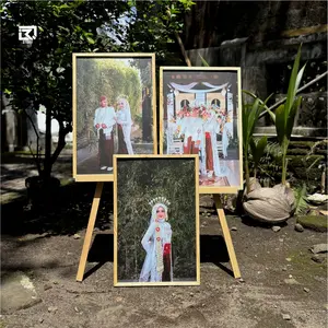 Paket 3 foto 50x33 cm Custom cetak + frame jati belanda / pinus