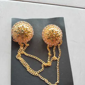Set bros kancing kinati bahan alpaka lapis emas