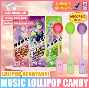 [HALAL] Permen Lollipop Musik , lollipop bernyanyi, disukai dewasa & anak-anak! Tersedia 2 rasa: stroberi, bluberi. Camilan favorit anak, lezat dan harga terjangkau. Cocok untuk Ramadhan & Lebaran, pilihan bagus untuk hadiah dan menjamu tamu.