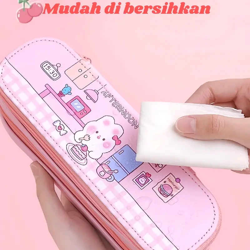 Kotak Pensil 2 Tingkat Motif Karakter Waterproof 2