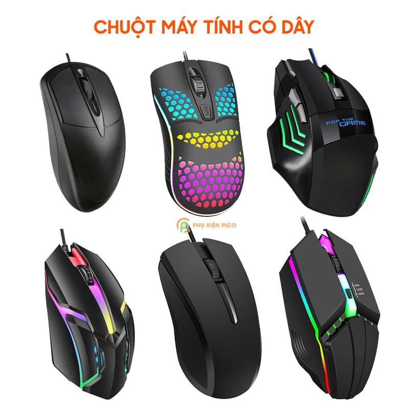Chuột máy tính có dây văn phòng gaming X1 X2 X3 X6 G1 G6 Led RGB đổi màu chuột…