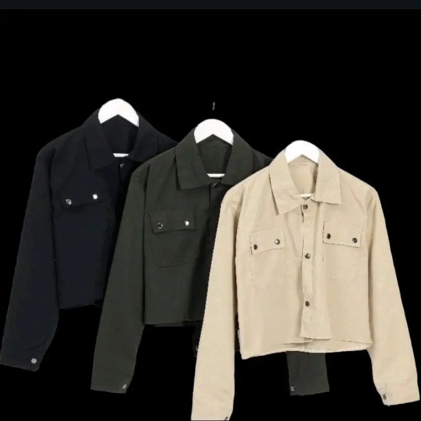 Jaket crop semi parka wanita | jaket crop wanita model terabaru