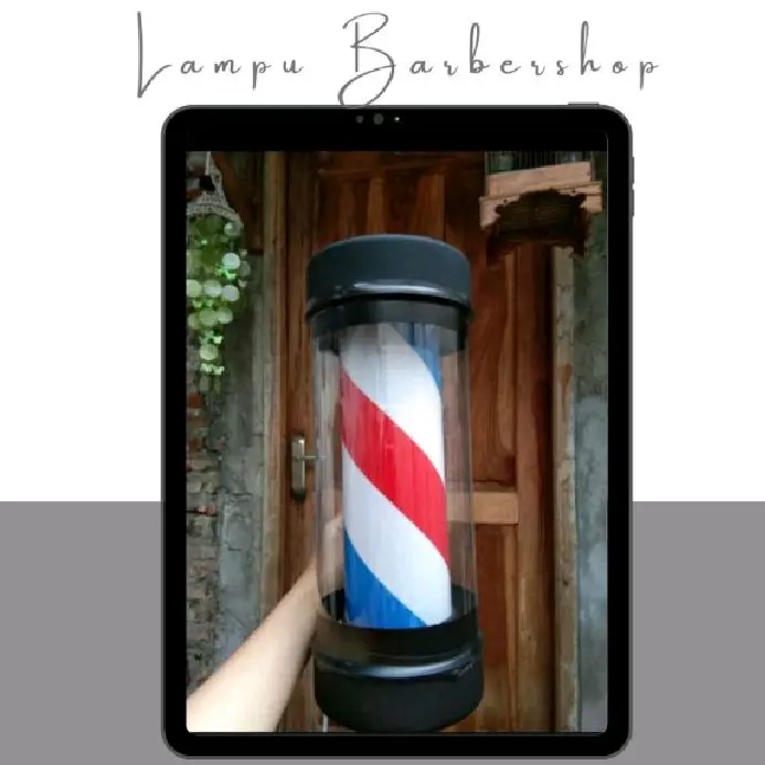 lampu barbershop/ barberpole 12x30