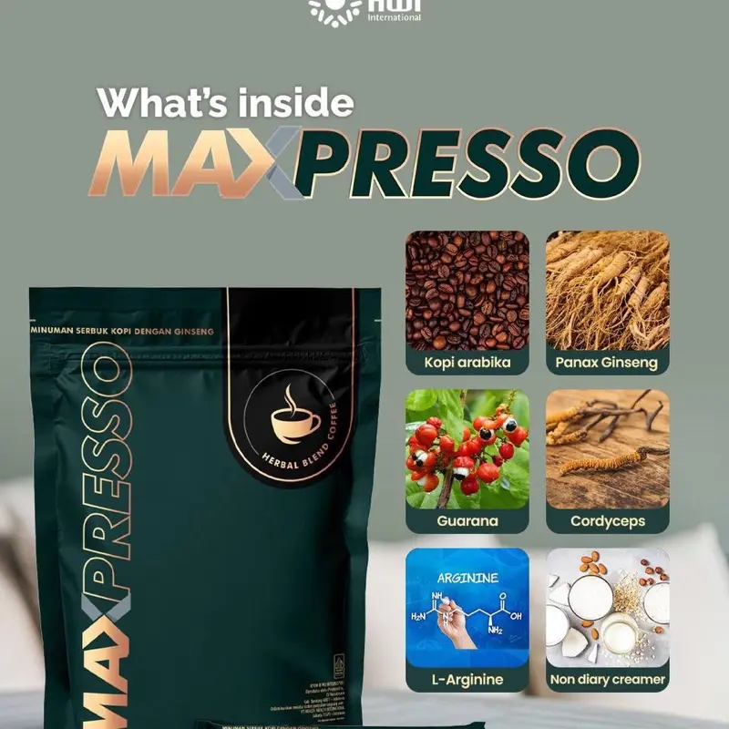 Maxpresso kopi herbal berkualitas tinggi kemasan coffee 1