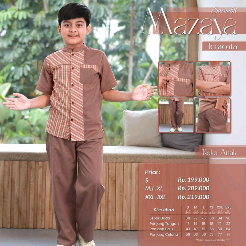 Sarimbit Mazaya Teracota Sarimbit Terbaru 2025 by Rauna Pride   Baju Couple Keluarga Lebaran Muslim 6