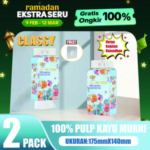 【2 PACK】Tisu gantung175*140mm 810 helai 3 ply harga promo murahgratis ongkir bisa cod tisu murahoromo tissuemurah facial tissue Cocok untuk ibudan bayiLembut dan halus 1free hook -CLASSY Mekar Series