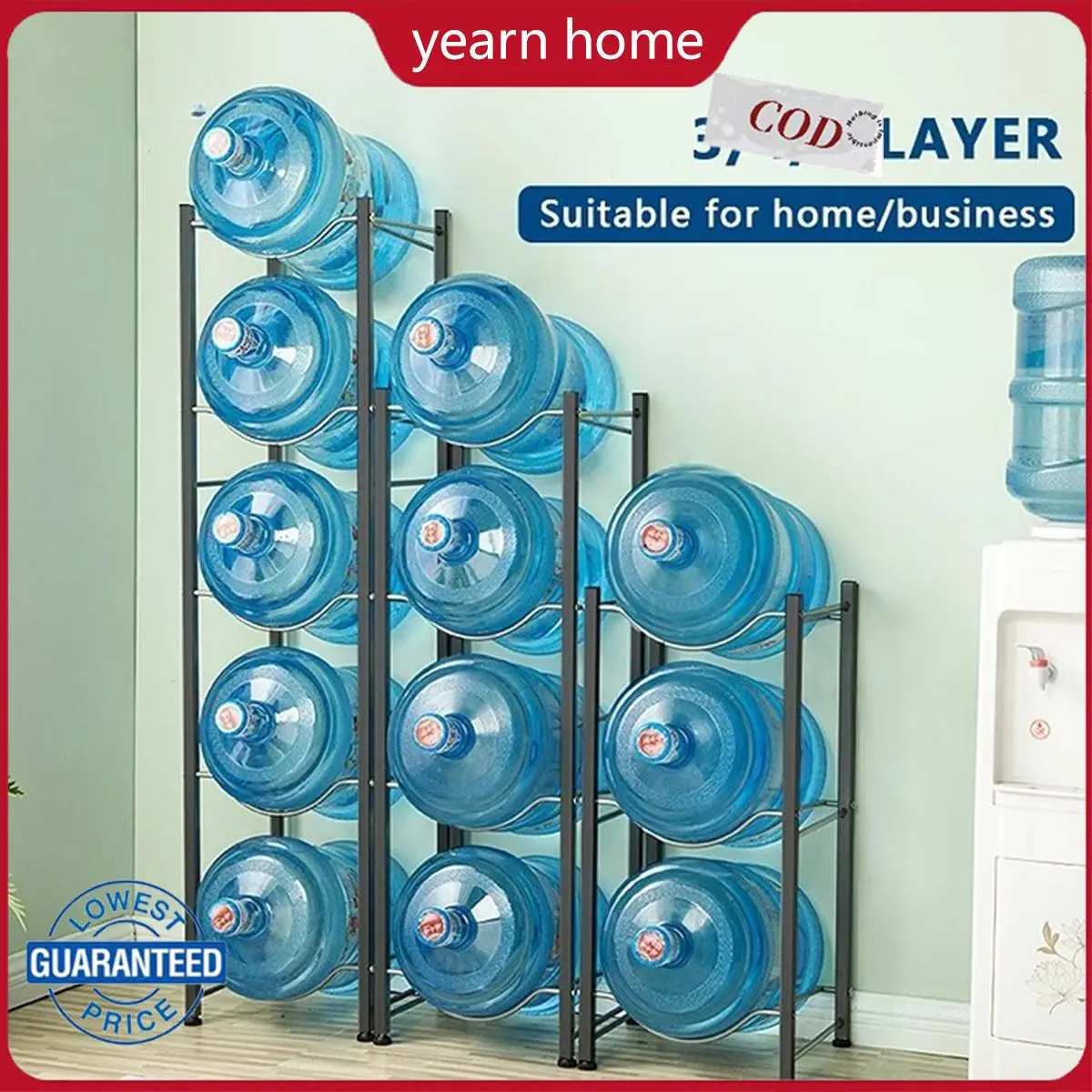 3/4/5 Layer Mineral Water Dispenser Rack Stand Water Container Gallon Jug Organizer Rack Stand
