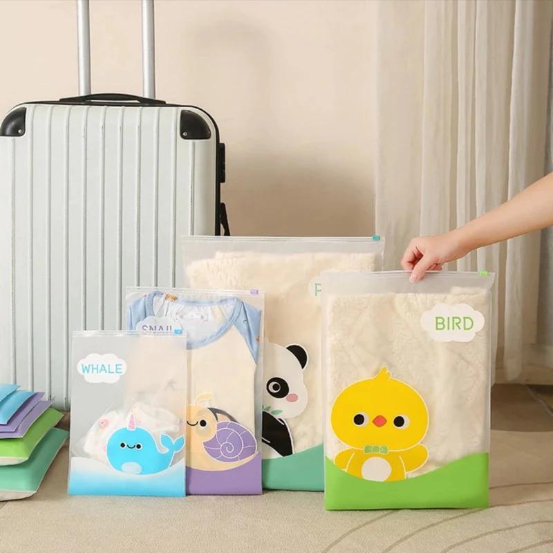 AS Ziplock Pouch Penyimpanan Serbaguna Karakter Hewan Lucu Zipper Bag Anti Air Motif Packaging 3