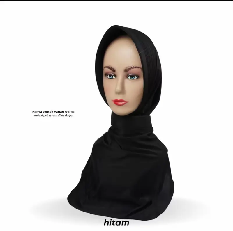 Jilbab Dinas/Jilbab Sport Dinas Tali ikat/Hijab Sport Premium Bahan Spandex Sutera Kerudung Nyaman 4