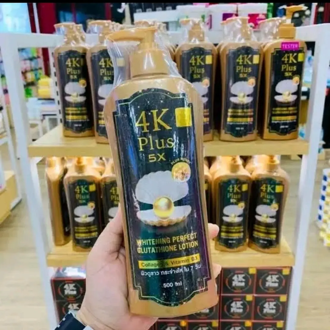 4K PLUS 5X WHITENING PERFECT GLUTATHION BODY LOTION 500ML ORIGINAL THAILAND/BODY LOTION PENCERAH KULIT