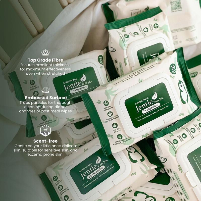 Jentle from Jeju Luxurious Baby Wipes Pocket-Friendly Mini Size  - 1 Packet 1