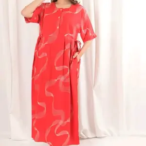 Longdress Bali Maura Busui Friendly Lengan Ruffle 3/4