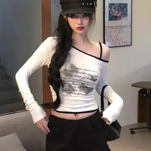 KM COLLECTIONN ATASAN WANITA JOE LENGAN PANJANG Baju Crop Top Knitwear Nyaman