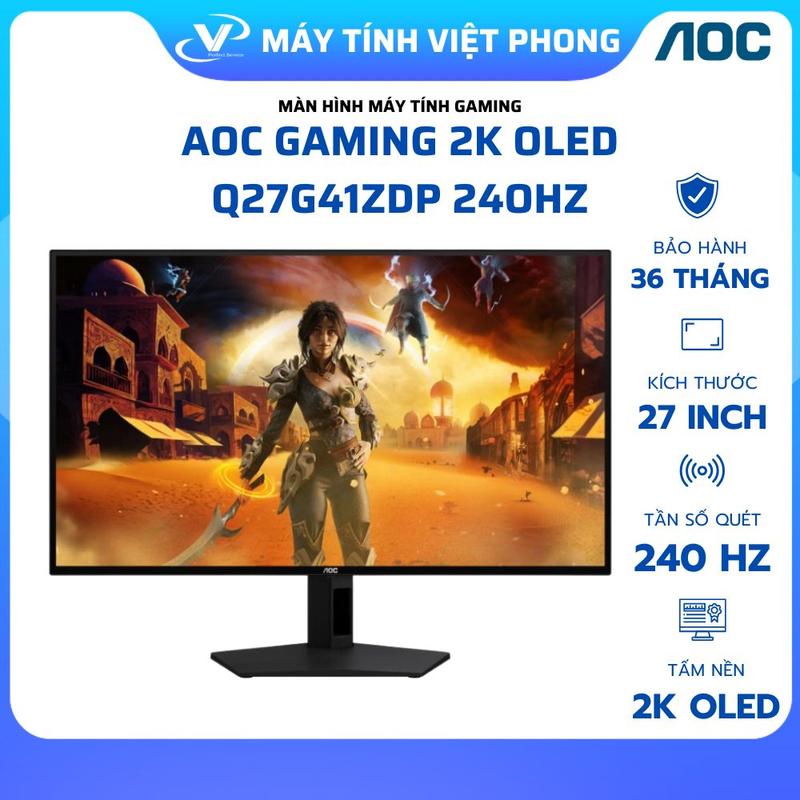 MÀN HÌNH GAMING 2K QD-OLED AOC Q27G41ZDP (27' / 2K OLED / 240HZ / 0.03Ms) BẢO HÀNH 3 NĂM