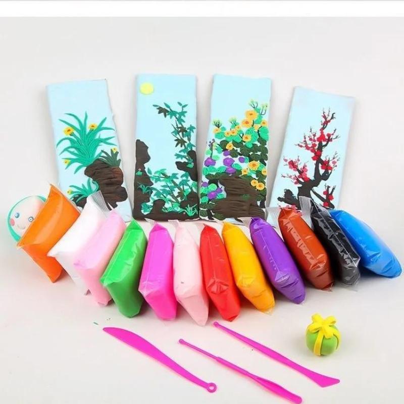 JAKMART Polymer Mainan Anak Isi 12pcs Clay Edukasi Slime Clay Dough ...