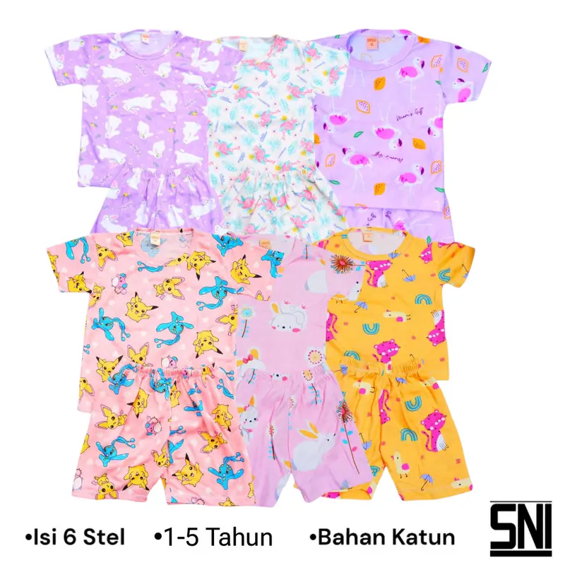DAPAT 6 SETELAN ANAK 1-5 TAHUN MOTIF RANDOM Bayi Bunda 3