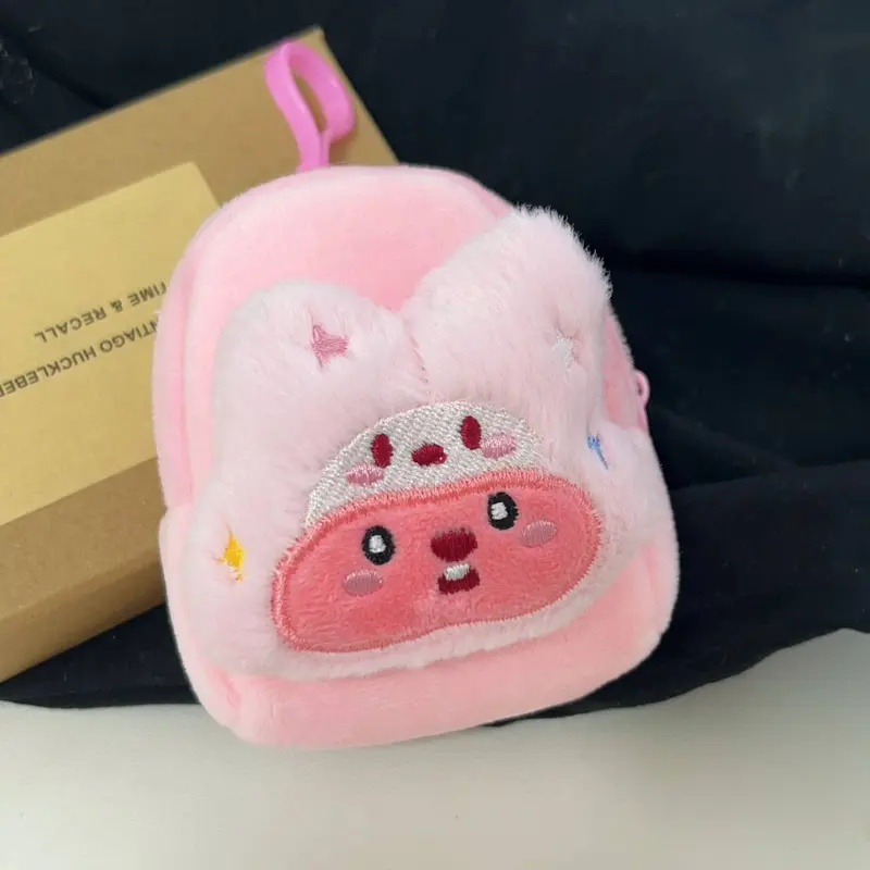 Gantungan Kunci Multifungsi Dompet Koin & Tempat Headphone Mini Keychain Gantungan Kunci Tas Sekolah Liontin Kecil Kartun Gantungan Kunci Gantungan Tas Bonekadompet Koin Dompet Receh Headset Bag Tas Penyimpanan Headphone Liontin Hadiah 5