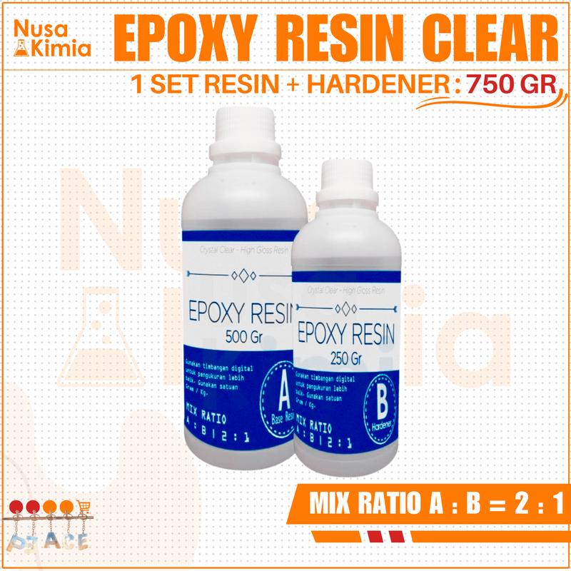 Epoxy Resin Bening 750 GRAM - Hasil Bening dan Keras 0