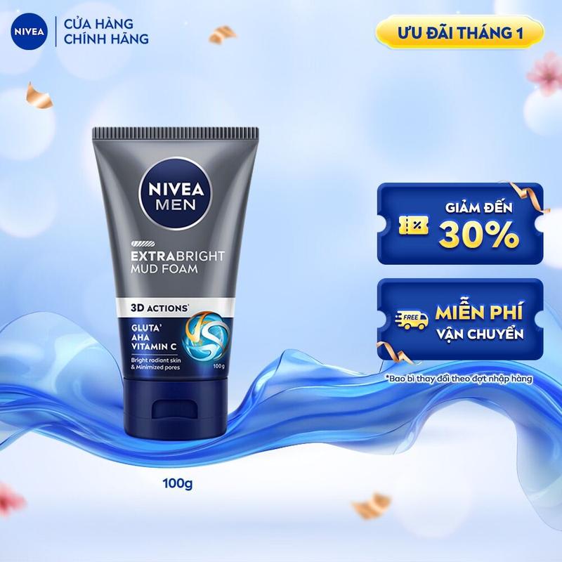  Sữa Rửa Mặt NIVEA MEN Giúp Sáng Da | Mờ Thâm Mụn  100 g  - 81775 88836 
