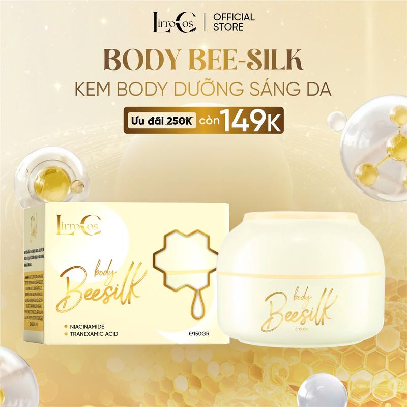  Kem Body BEESILK Hỗ Trợ Dưỡng Sáng Da & Cấp Ẩm Cho Da Toàn Thân - Dung Tích 150gr - LIRROCOS 