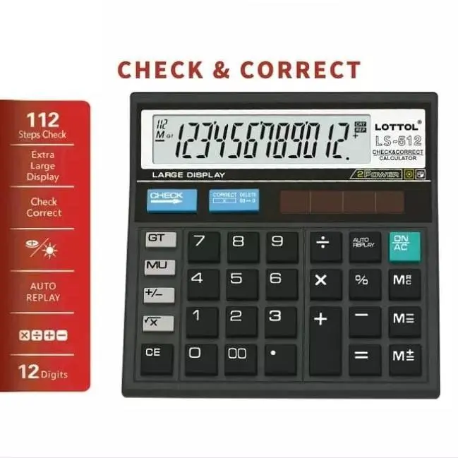 KALKULATOR CT 6914 - 14 DIGIT - CHECK AND CORRECT - LAYAR BESAR - KALKULATOR MEJA DAGANG - KALKULATOR PASAR - KALKULATOR KANTOR