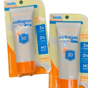 HANASUI COllagen Water Sunscreen SPF 30 untuk Wajah - Facial, Perlindungan Tinggi - Scrub