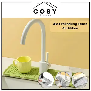 COSY Alas Pelindung Keran Air 40 cm x 12,5 cm Bahan Silikon Untuk Dapur dan Kamar Besar Drain Sink Silicone