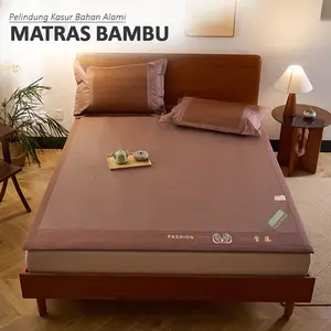 (X10A1/X10B1/X10C1) Barito Indo Matras Bambu Alami 180x200 160x200 120x200CM Dekorasi Kamar Terdapat Karet Dibelakang