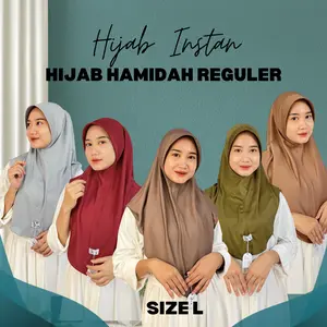 MF_Hijab Hijab Instan Hamidah Size L | Hijab Daily Cocok Luar Ruangan Bahan Jersey