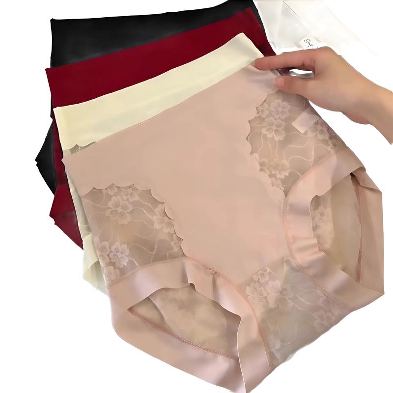 Set 5-10 Quần Lót Lưng Cao Su Lạnh Phối Ren Cap Cấp Quần Chip Nữ Cạp Cao Hàng QC Chuẩn Đũng Kháng Khuẩn VIP_A93