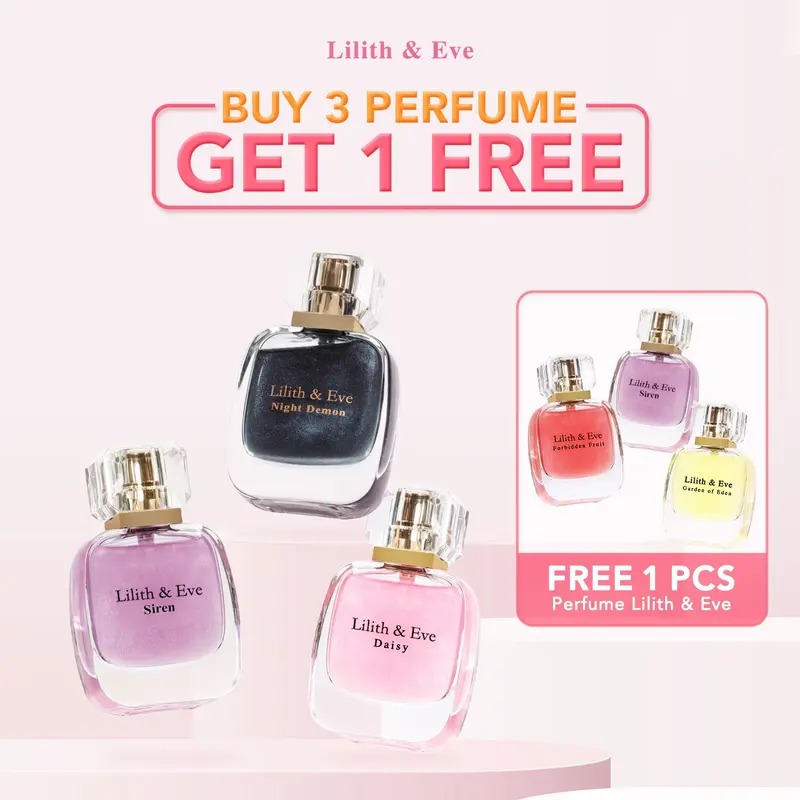 SPECIAL BUNDLE Lilith and Eve Buy 3 Perfume Get 1 FREE PARFUME - Siren + Daisy + Night Demon + FREE 1 Varian Lilith and Eve Eau De Parfume Wangi 0