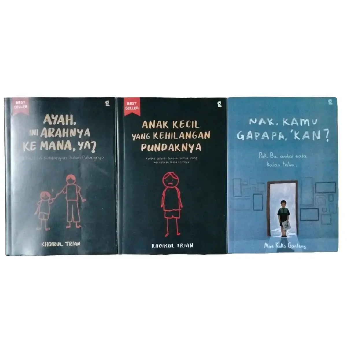 paket 3 buku best seller : ANAK KECIL KEHILANGAN PUNDAK,AYAH ARAHNYA KEMANA,NAK KAMU GAPAPA