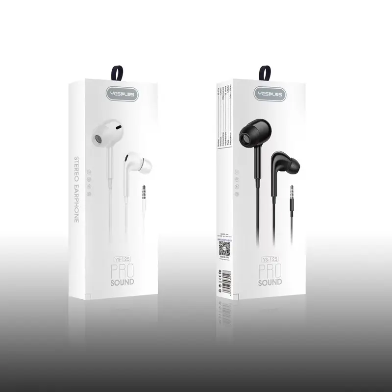[ YESPLUS ] YS-125 ORIGINAL QUALITY PURE SOUND STEREO+MIC CALL HARGA TERJANGKAU Handsfree  Bass  Headsets Handset  Earphone Hitam Putih Headphones 6
