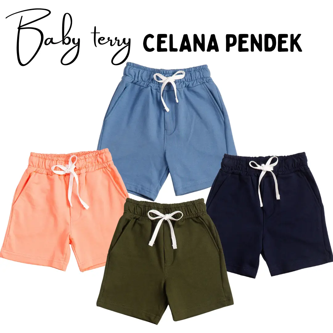 Celana Pendek Anak Short Pants Kids Katun Baby Terry Kekinian Laki-Laki Perempuan Premium Cewek Bayi Cowok