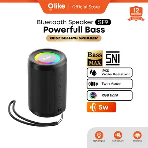 Olike SF9 Mini Speaker Bluetooth 6.0 | HiFi Sound Stereo | LED Light | IPX5 Tahan Air | Bass MAX | 8 Jam Playtime | Garansi 1 Tahun