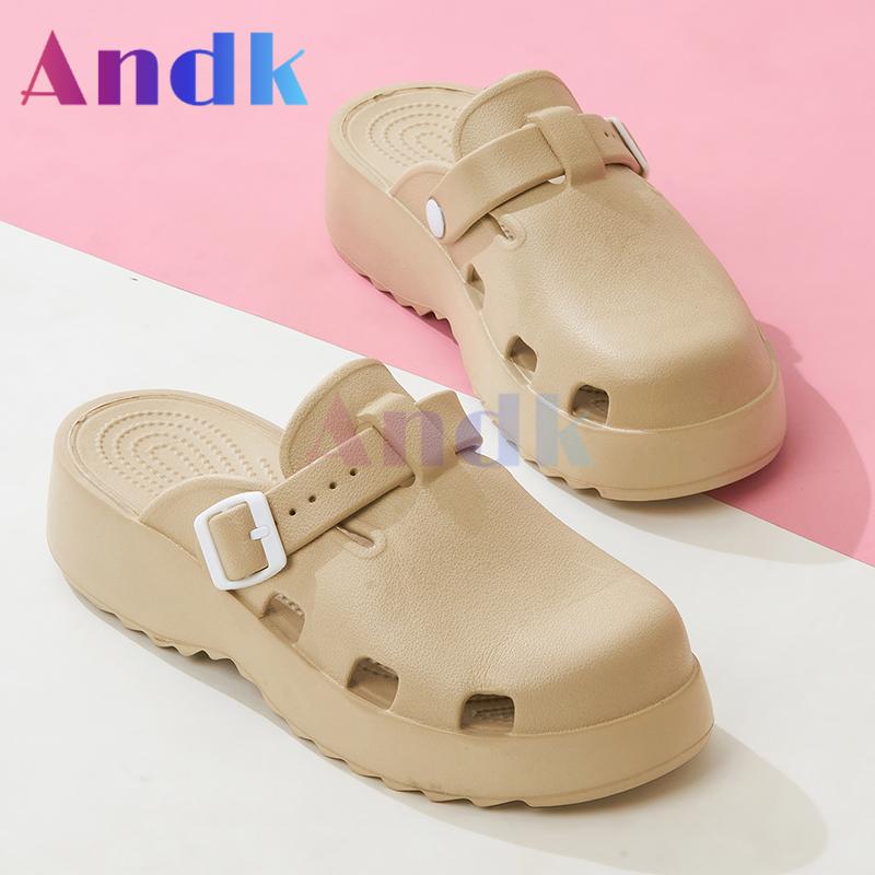 Product Introduction of Andk 2025 Sandal Wanita Wedges Korea Sandal Slop Premium Platform Sandal Wanita Sepatu ibadah Muller Clogs Cewek Sendal 26