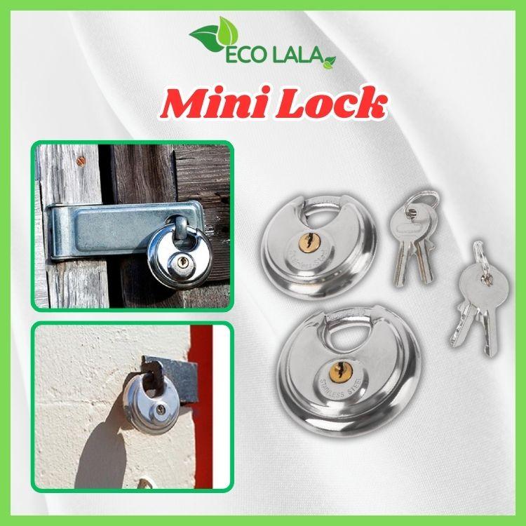 [Mini Lock] Round disc lock made of stainless steel, anti-smashing ...