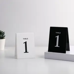 Sign Label Nomor Meja Akrilik UV Print - Table Number Resto Cafe RMUV2