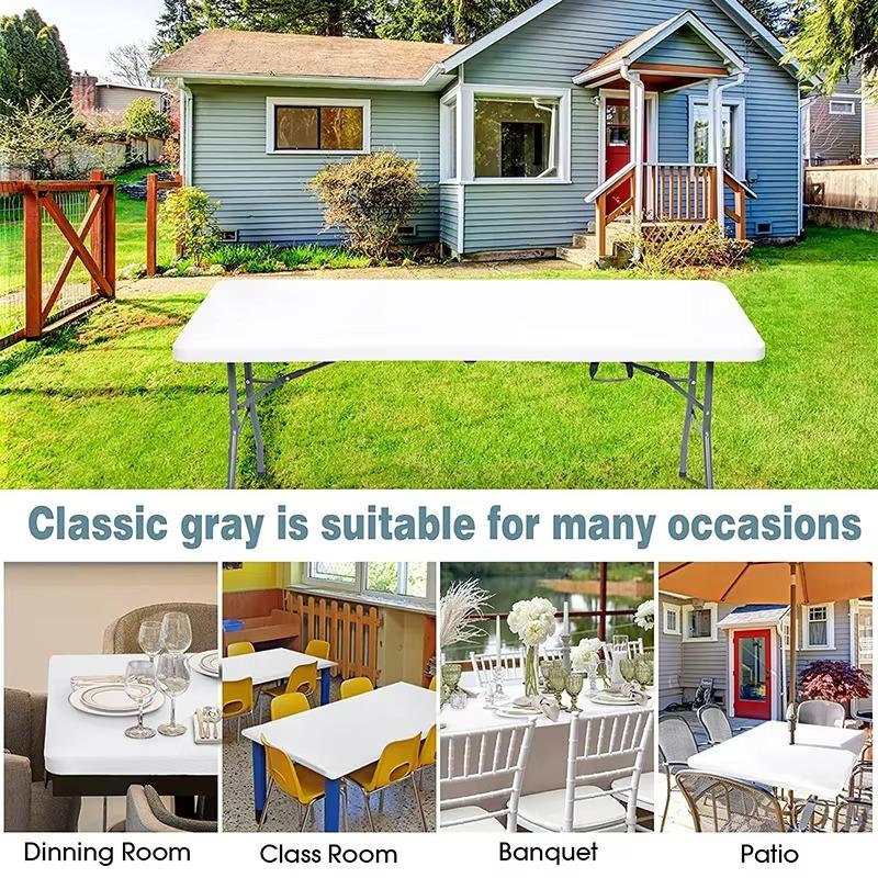Product Introduction of Tablecloth Cover 1PCS Outdoor Party Camping Table Protective Case Rectangular Polyester Washable Foldable Elastic 2