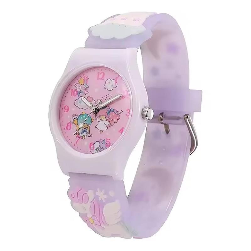 Jam Tangan Anak Lucu Gelang Cinamorol Jam Tangan Karakter 3D Hello Kitty Kuromi Melody Mainan Anak 4