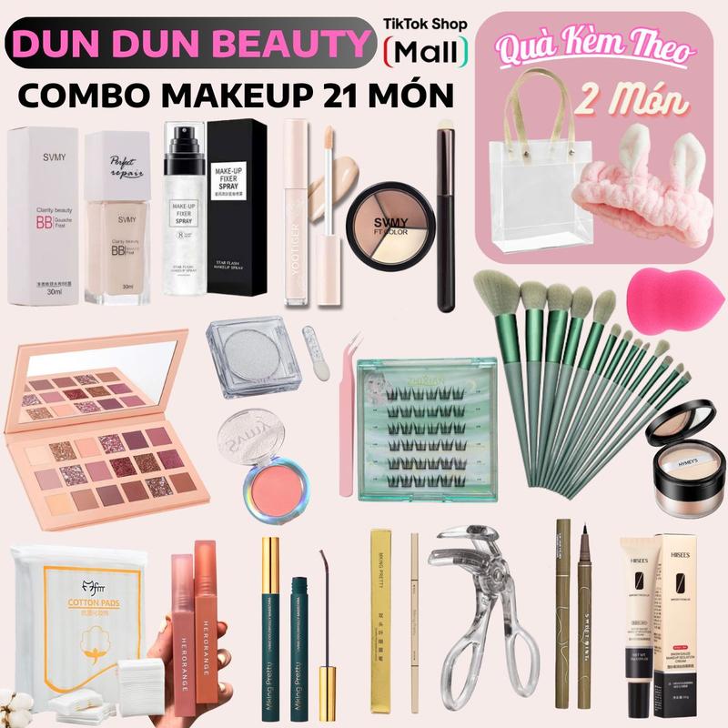 [ HOT ] Bộ Trang Điểm Make Up Đầy Đủ 21 Món & 17 Món Cho Người Mới Học Makeup - DUN DUN BEAUTY box quà mỹ phẩm makeup