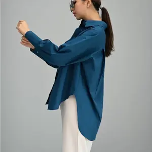 Gaudi Kemeja Oversize  Katun Linen Premium Baju Atasan Wanita Lengan Panjang Kain Lembut Seragam Nyaman