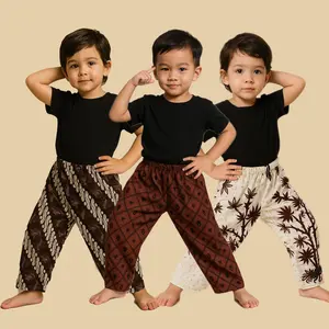Celana Batik Panjang Anak , Remaja / Dewasa / Celana Batik Boim Tradisional Betawi | Bawahan Batik | Celana Panjang katun Santai | Anti Luntur Bunga Fashion