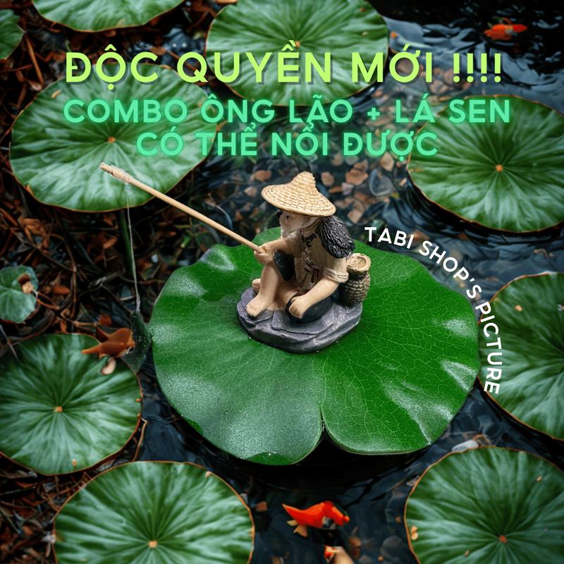  Tiểu Cảnh Ông Lão Già Mèo Câu Cá Trang Trí Hồ Cá Bể Cá Chậu Cây Tiểu Cảnh Terrarium  LÃO CÂU CÁ  