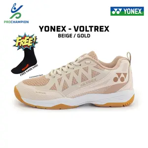 Sepatu Badminton Yonex Voltrex Beige Gold